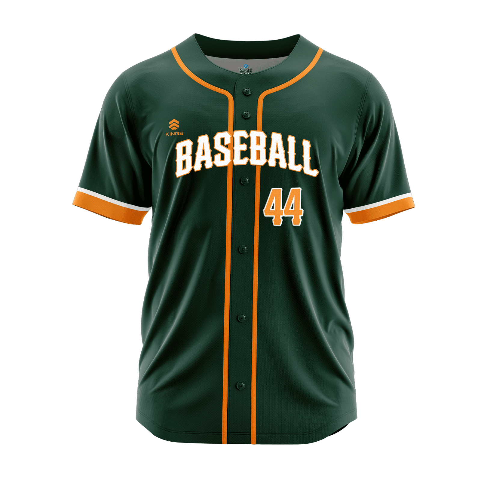 Baseball Jersey Dark Green Texas Orange