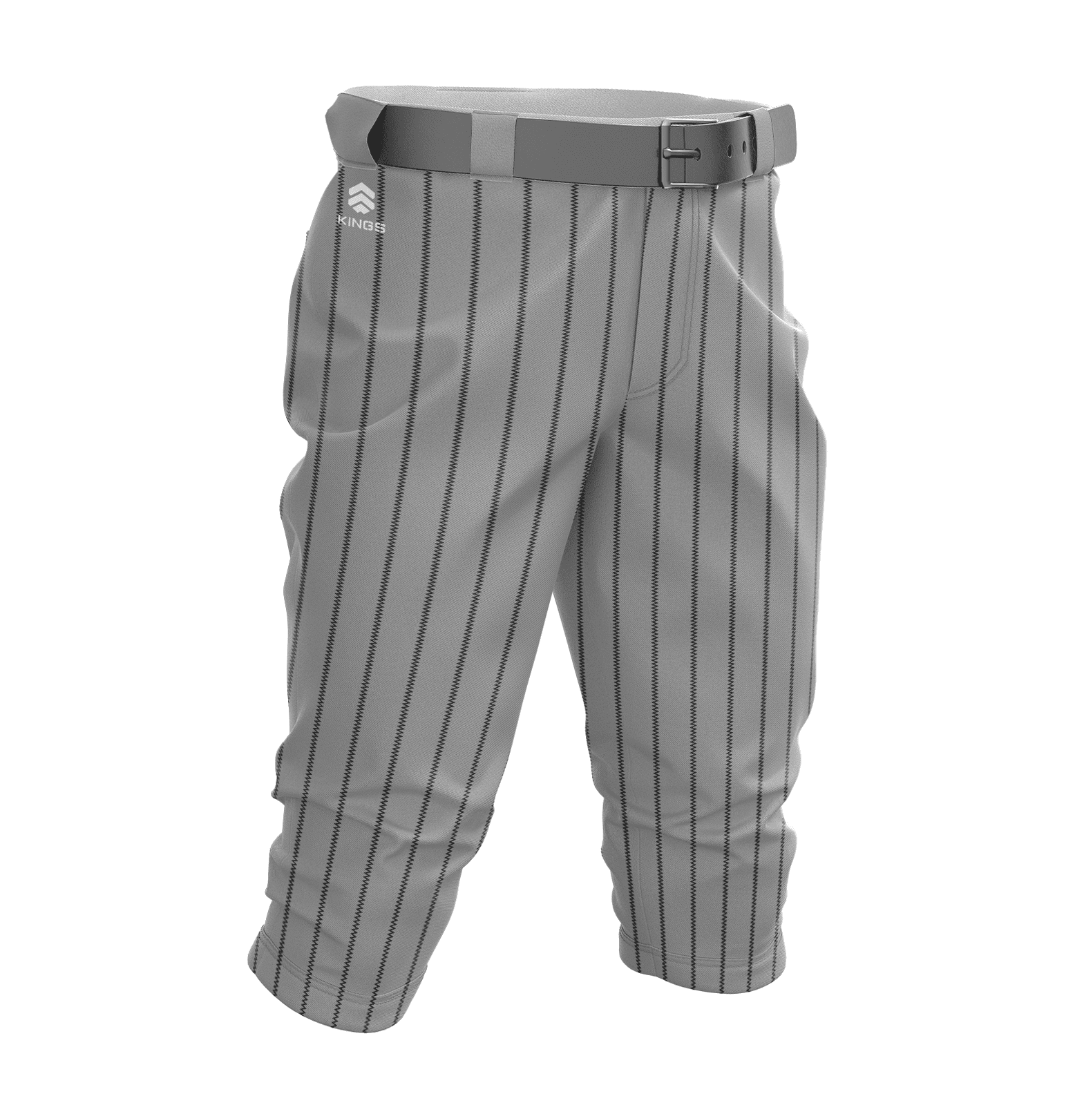 Grey baseball knicker pant black pinstripe
