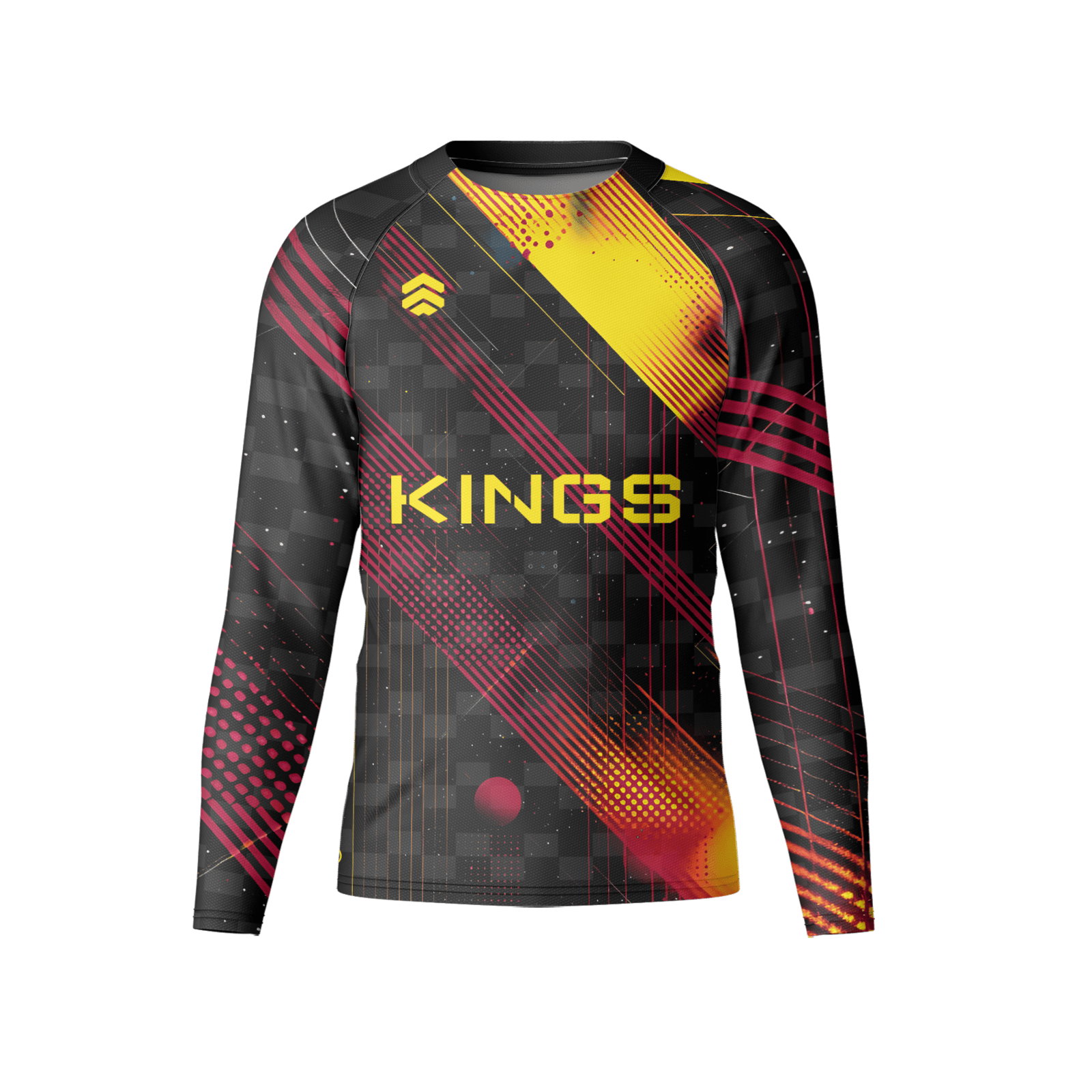 Jersey de carreras con diseño colorido manga larga con logo Kings